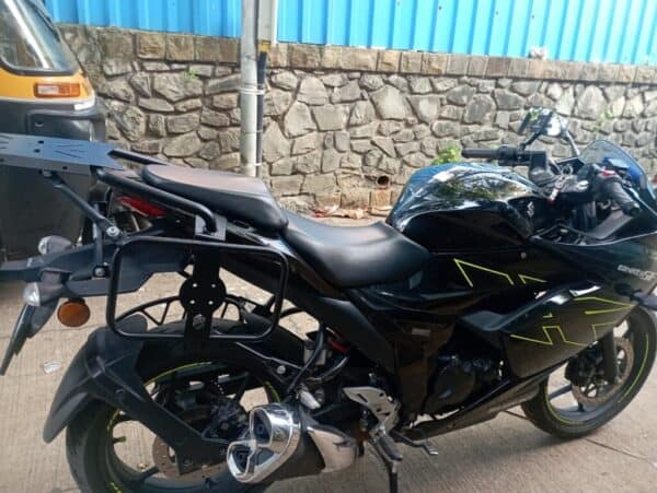 Saddle Stay with Top Rack for Suzuki Gixxer 155 (Luggage Support | Touring Setup | Heavy-Duty Steel | Bolt-On Fit)**